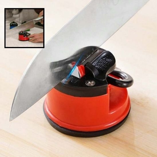 Aiguiseur Couteau StickSharp rouge bulle inox